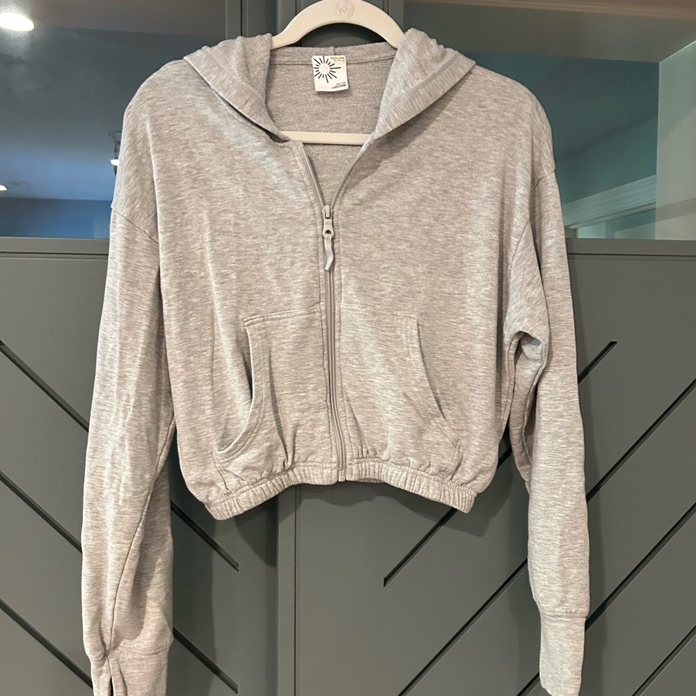 Offline by Aerie size XS Gray Zip-Up Hoodie